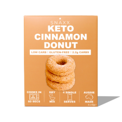 Snaxx Keto Cinnamon Donut 2 Pack Packaging